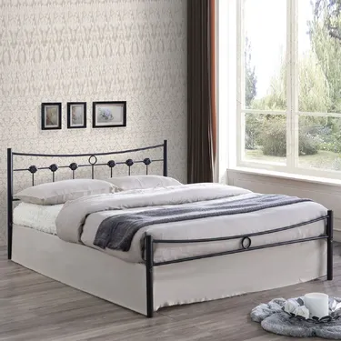 Метална спалня Фатик 150x200 в черен цвят