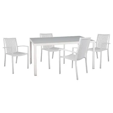 Градински сет БРОНИКА маса 150x90 + 4 алуминиеви кресла
