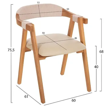 Кресло РИМИНИ тиково дърво 