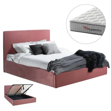 Спалня с тапицерия АЛИЕ + матрак 160x200 кадифе в 3 цвята