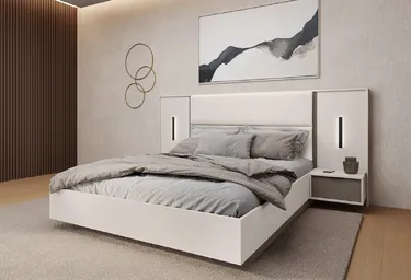 Спалня с   нощни шкафчета Сатен  матрак 160 x 200 см