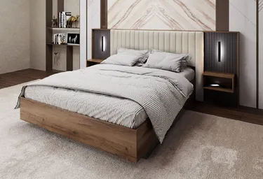 Двойно легло с нощни шкафчета Дейт   матрак  160 x 200 